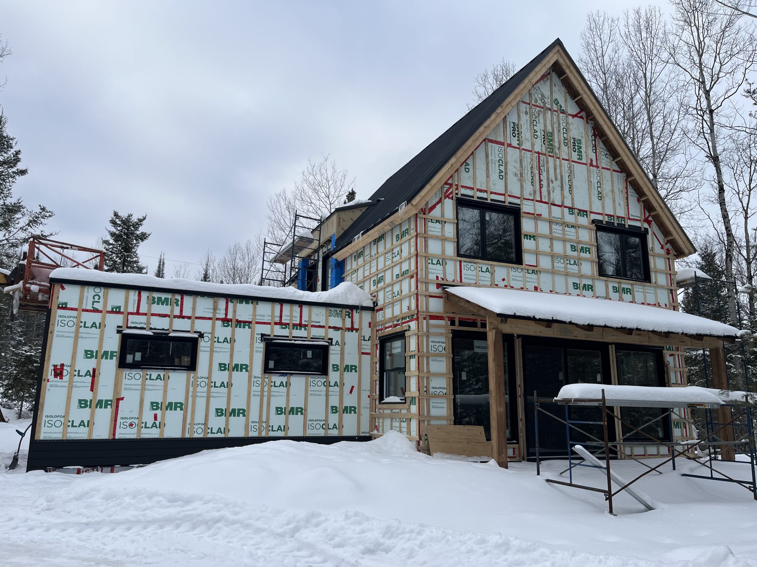 Photo d'une maison en construction